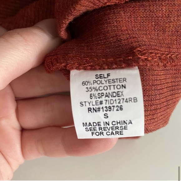 NWT Honey Belle rust coloured tie front accent dress - Picture 7 of 8